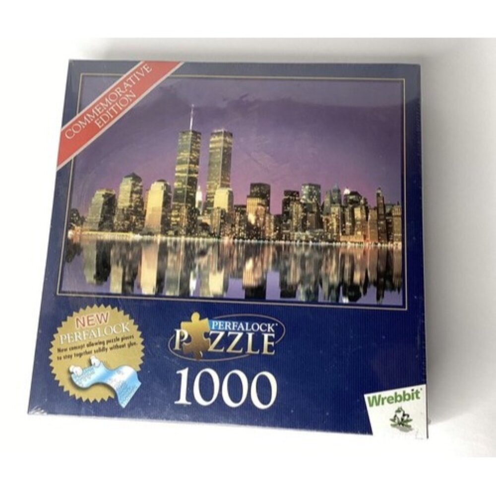 New York City Skyline Twin Towers 2001 Commemorative 1000 Piece Puzzle NIB